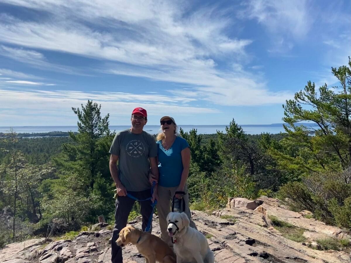 John Fincham, real estate broker and Sue Jamison at Killarney Park