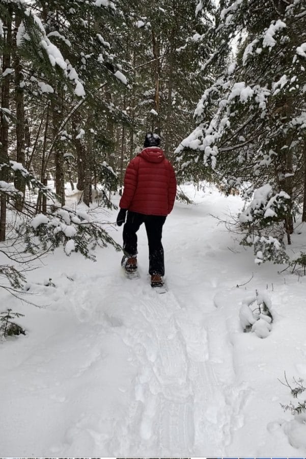 John Fincham near Parry Sound John Fincham snowshoeing
