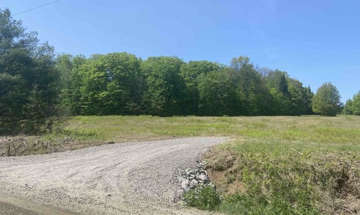 New driveway to the property